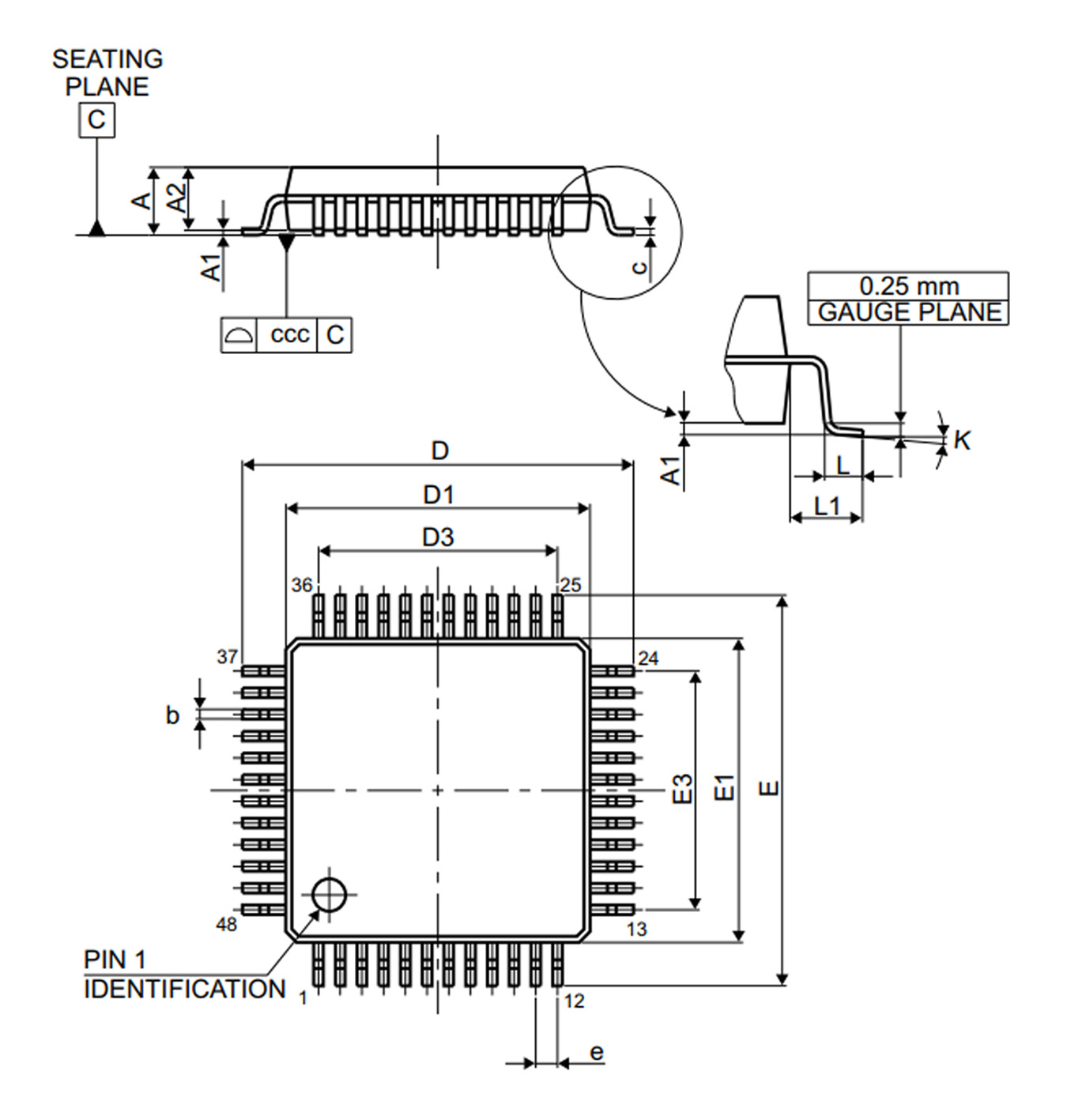 STM32G030C8T6 package